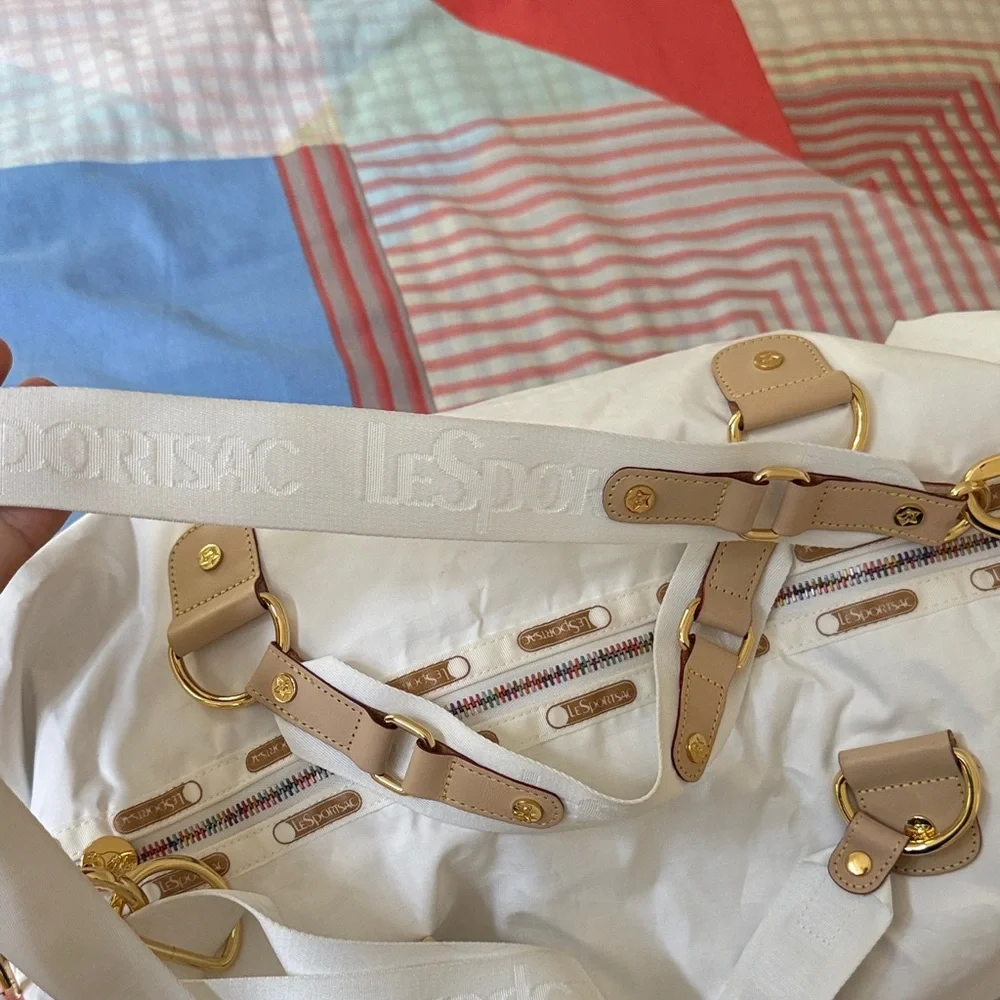 Lesportsac x Tokidoki White Duffle Bag with Strap - Picture 6 of 14